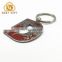 Customized D Shape Plating Red Color Zinc Alloy Key Chain