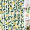 Fashion printing shower curtain green extra long