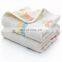 2020 New Product 6 Layers Super Soft Muslin 100% Cotton Gauze Animal Design Knitted Baby Wrap Swaddle Blanket