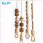 Designer wooden beads solid wood pendant lamp