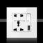 Switch control 13A Global Universal 5 Hole USB Wall Power Socket,5V 2.1A USB Charger Port