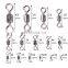 50pcs/bag High Quality Copper Wholesale Rolling Swivel American Fishing Snap