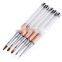 Wholesale Professional Kolinsky Acrylic Nail Art Brush Set With Rhinestones Metal Handle