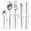 Supplies Wholesale Travel Portable 5pc Luxury 304 Tableware Stainless Steel Cutlery Set