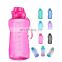 hot selling big capacity premium anti slip classic durable gym sports colorful blank 2l bottles fitness