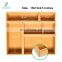5 Boxes Bamboo Kitchen Drawer Organizer for Large Utensils Bathroom Drawer Organizers Drawer Divider
