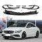 Front bumper splitter lip air canards for Mercedes CLA class W117 2017-2018 8 pcs/set ABS front splitter