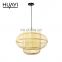 HUAYI Factory Wholesale Bamboo E27 5Watt Indoor Bedroom Hotel Garden Modern Hanging LED Pendant Light