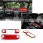 Red Interior Center Console Dashboard Gear Cover Trim For Jeep Wrangler JL 2018+