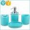 Low MOQ Trade Cute 4Pcs Press Kitchen Marble White Plastic Acrylic Bathroom Accessories Handmade Bath Set Wholesale