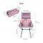 Portable ultralight folding camping chair garden chair ethnic customs with storage bag and pillow aluminum bracket fishing chair