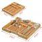 8 Expandable Compartments Bamboo Utensil Spoon Holder with Divider for Kitchen Drawer Silverware Cutlery Tray