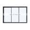 YY Aluminium three tracks sound proof sliding doors with tempered glass