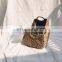 Handmade Water Hyacinth Storage Basket Set of 2 Wicker Basket Storage, Basket With Handle