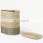Stitched Natural Seagrass Laundry Basket Lidded and Double Basket With Handle storage hamper