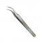 Straight curved eyelash grafting tweezers Light and high-precision eyelash blossom tweezers for eyelash beautifiers Antistatic tape texture ST-15