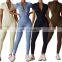 Custom Activewear Quick Dry Breathable Zipper Short sleeve Leggings Jumpsuit Workout Rompers Jumpsuits Playsuits Bodysuits