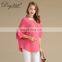 Factory Direct 100% Cashmere Pullover Jumper O-Neck Casual Autumn Jumper Computer Knitted Technique Solid Color Half Front