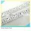 Silver Crystal Rhinestone Trimming Sew on Plastic Material Square 10 Yards 1 Card