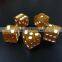 High quality plastic dice decoration with glitter effect