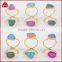 Fashion agate druzy double rings jewelry gold finger ring designs for girls