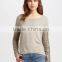 Women's newest fashion design knit heavy cashmere sweater