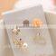 New Sexy Flowers Heels Shoe Asymmetric Earrings Women 18K Gold Plated