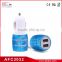 Over Short-Circuit Bullet Dual USB 2 Ports Electronincs Power Supply Android Colorful Powerbank Car Charger