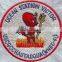Custom round shape embroidery patch sew on and iron on embroidery patch