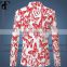 OEM latest designer top quality new fashionable long sleeves one button slim fit floral outdoor printed fancy blazers for men