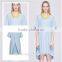 OEM Wholesale new design short sleeve party women dress , latest designs blue fashion dress for summer