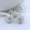 >< BEST SELLING Rhinestone Stud Earrings Crystal Double Ball Earring/