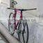 700C Single Speed fixed gear bike aero spoke wheel Steel frameset + carbon fiber handlebar + Zone carbon 3 spoke front wheel