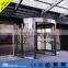 revolving door with laminated glass