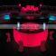 modern outdoor wedding and party colorful led lighting furniture PE plastic commercial use portable bar counter