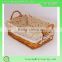 wicker food basket for bread cheese with lining