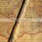 Factory customized Brown World Map Print paper sheet wrapping flower