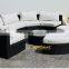 greece black round wicker rattan Sofa table chairs - heart shaped sofa furniture