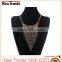 Fashion string and strand turquoise beaded tassel chain necklace female