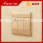 famous brand BIHU golden color PC material 3 gang 2 way light switch for sale