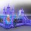 Cheap purple color bouncy castle slide prices, inflatable inflatable combo bouncers for sale