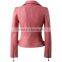 Custom Rings Motorcycle Leather Jacket for Women