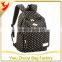 Black and White Oxford Material Vintage Cute Polka Dot Kids Backpack Bags