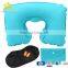 Air line personalized design blue sleeping travel set