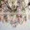 530-16 19th Century French Bronze and Rock Crystal Chandelier