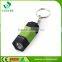 ABS material 25-50LUM button battery led flashlight keychain