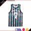 Men's dye fashion dress sublimated racer back tank tops wholesale
