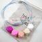 multicolor baby silicone teething necklace factory wholesale silicone teething necklace TN012