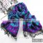 A1002-G Hot sell delicate multicolor lady printed fashion viscose pashmina scarf