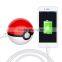 portable poke ball power bank 12000mah pokeball power charger with projection function